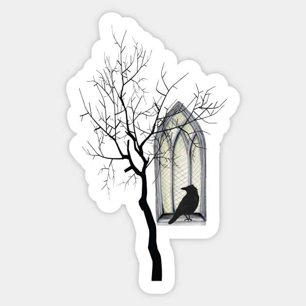 Gothic Arches Sticker by MerryMakewell